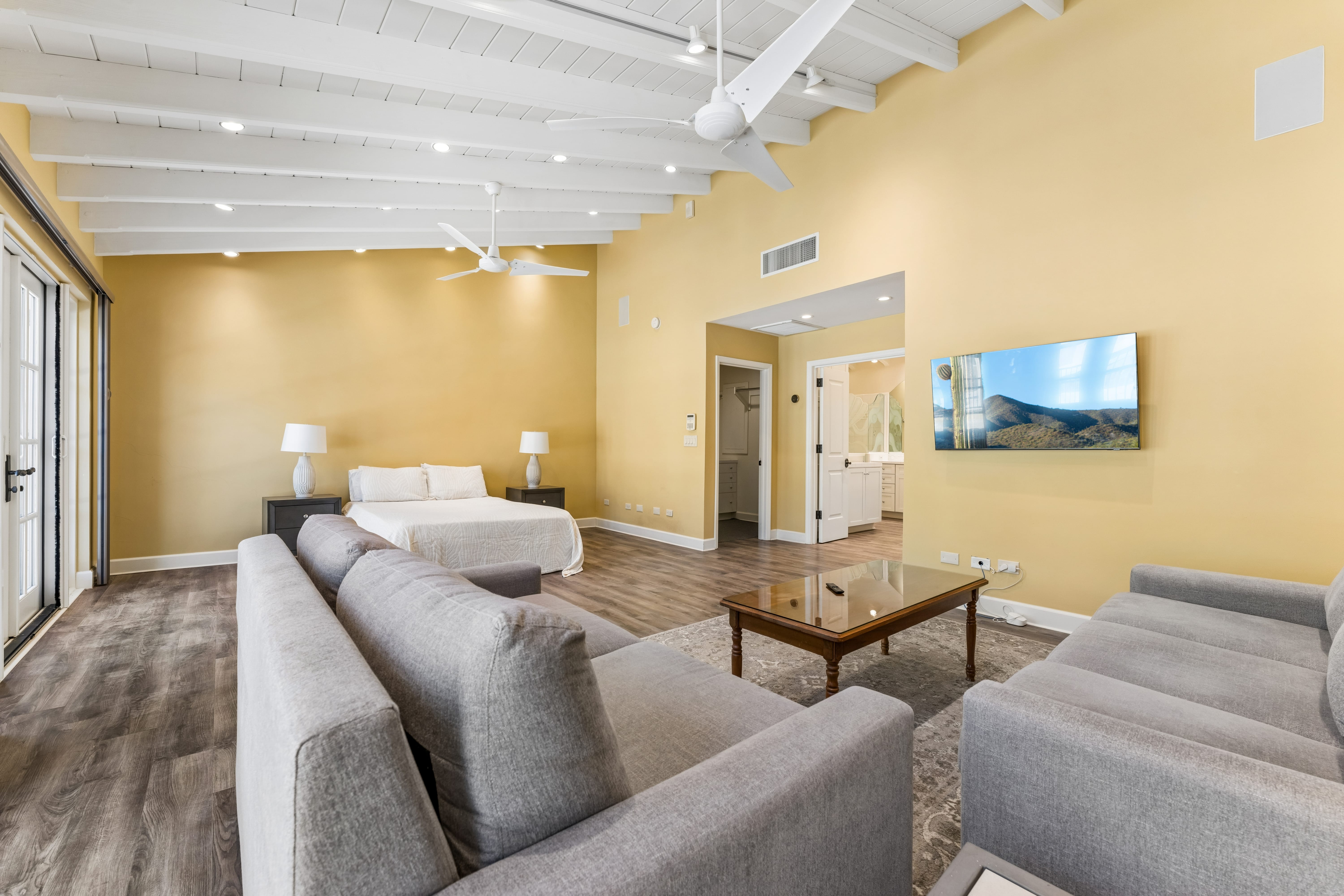 Casita bedroom and sitting area